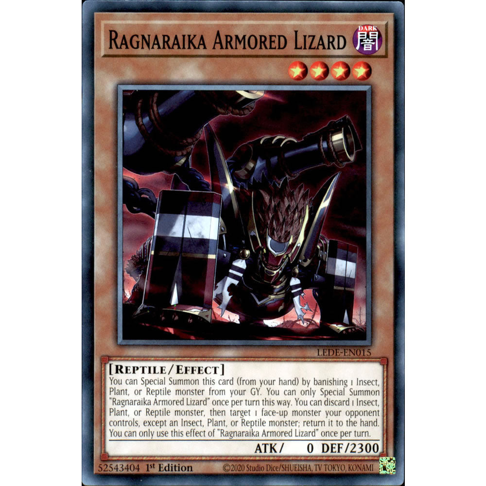 Ragnaraika Armored Lizard LEDE-EN015 Yu-Gi-Oh! Card from the Legacy of Destruction Set