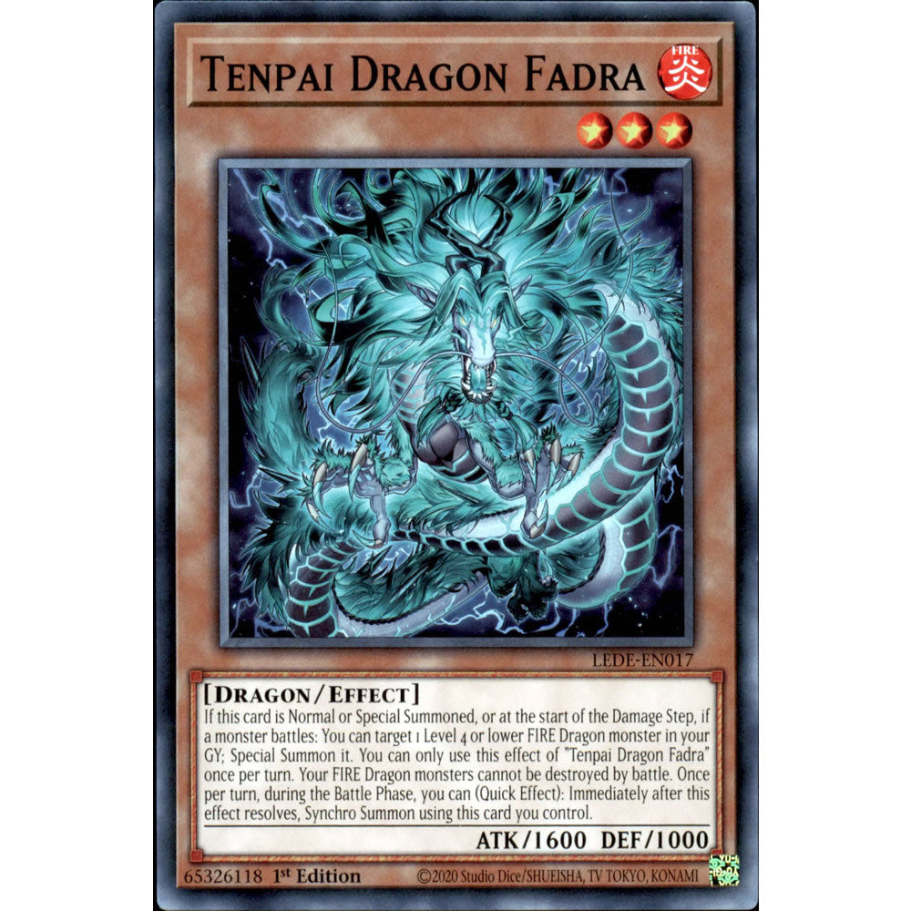 Tenpai Dragon Fadra LEDE-EN017 Yu-Gi-Oh! Card from the Legacy of Destruction Set