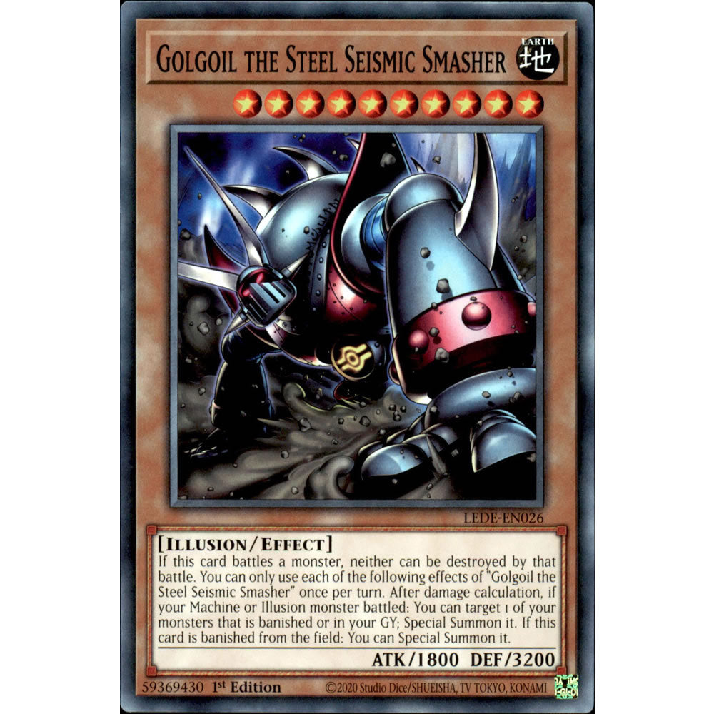 Golgoil the Steel Seismic Smasher LEDE-EN026 Yu-Gi-Oh! Card from the Legacy of Destruction Set