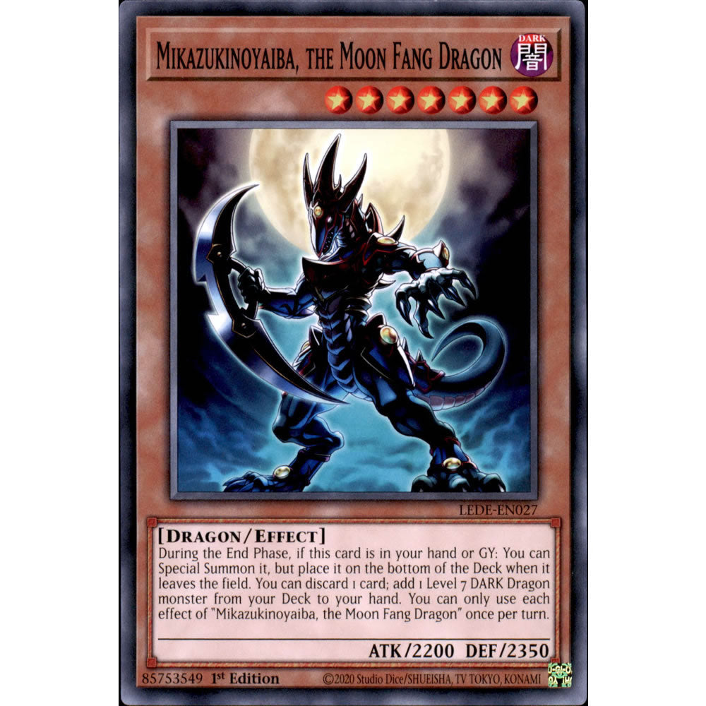 Mikazukinoyaiba, the Moon Fang Dragon LEDE-EN027 Yu-Gi-Oh! Card from the Legacy of Destruction Set