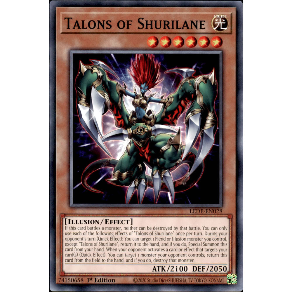 Talons of Shurilane LEDE-EN028 Yu-Gi-Oh! Card from the Legacy of Destruction Set