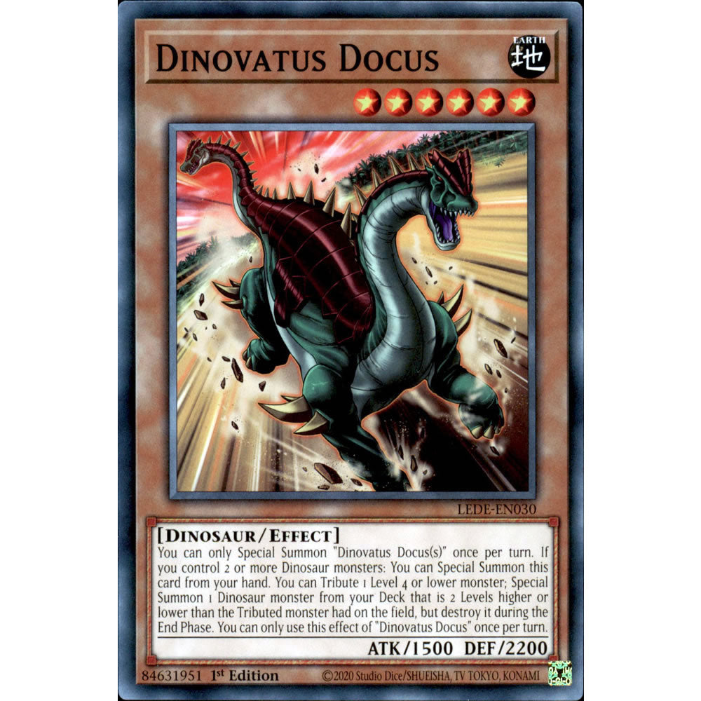 Dinovatus Docus LEDE-EN030 Yu-Gi-Oh! Card from the Legacy of Destruction Set