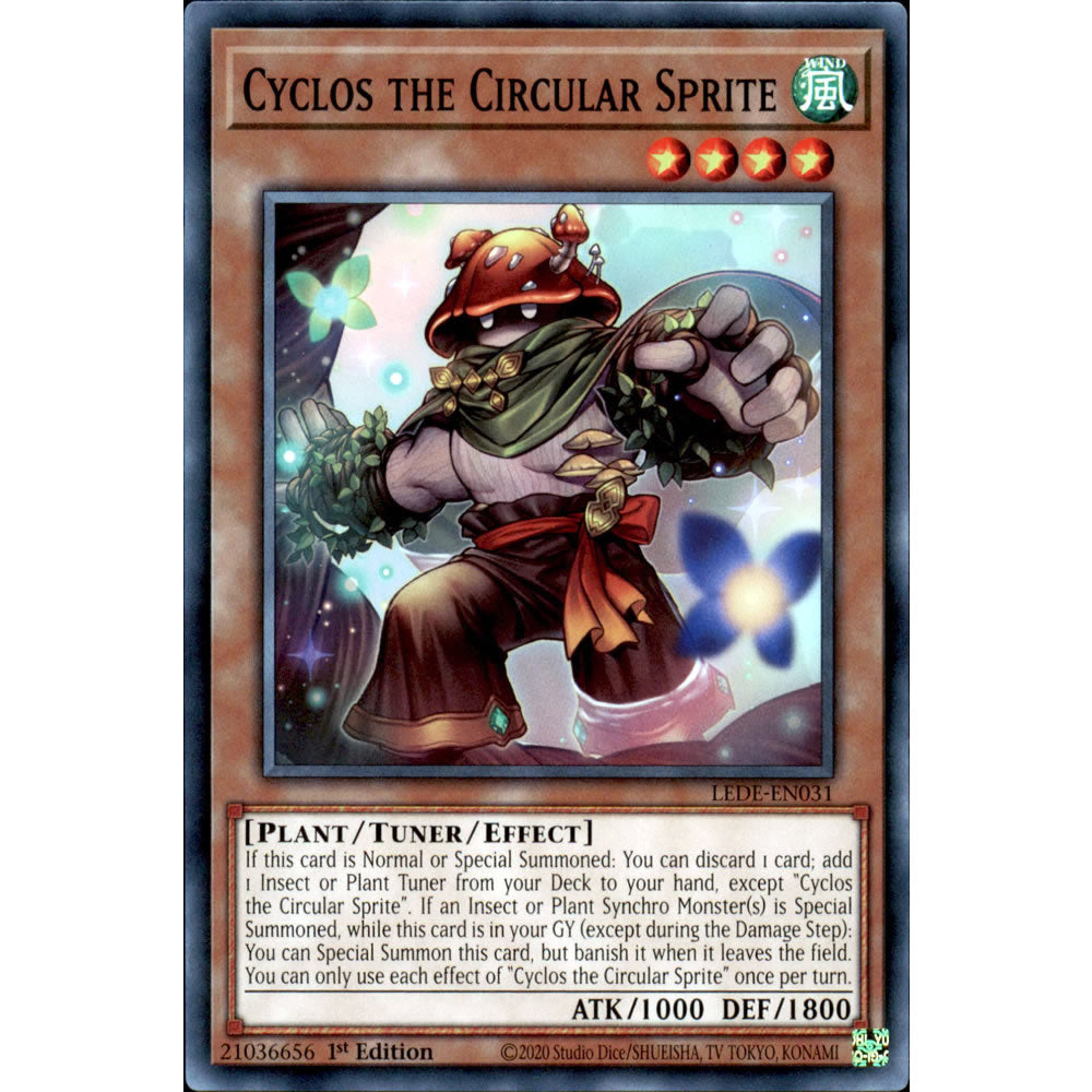 Cyclos the Circular Sprite LEDE-EN031 Yu-Gi-Oh! Card from the Legacy of Destruction Set