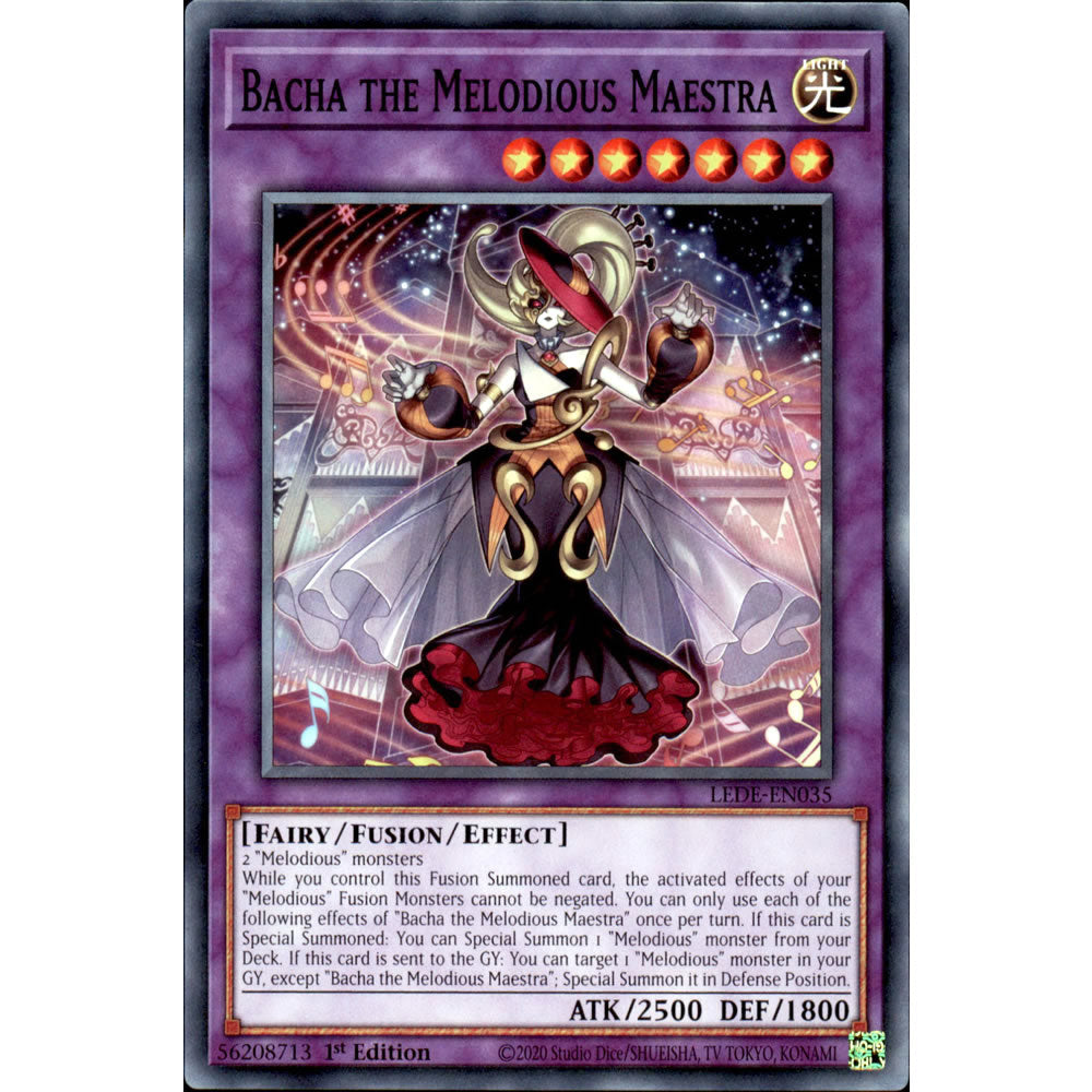 Bacha the Melodious Maestra LEDE-EN035 Yu-Gi-Oh! Card from the Legacy of Destruction Set