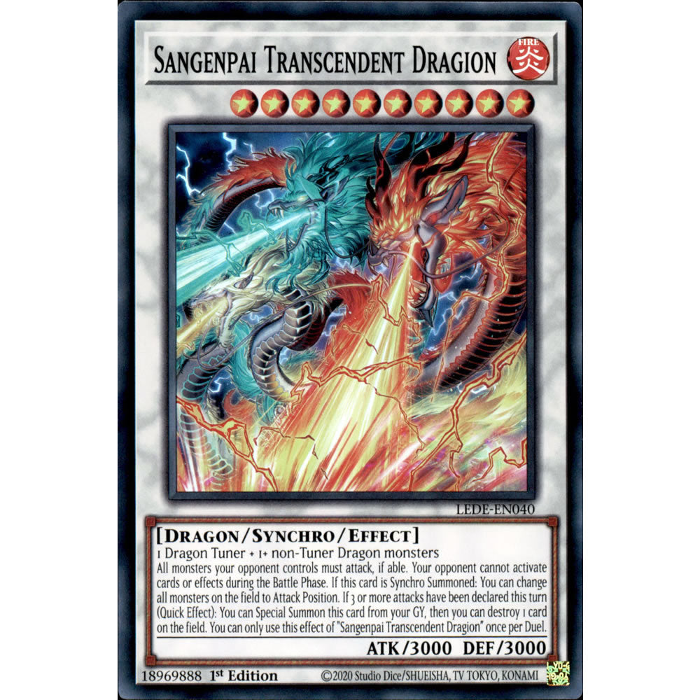 Sangenpai Transcendent Dragion LEDE-EN040 Yu-Gi-Oh! Card from the Legacy of Destruction Set