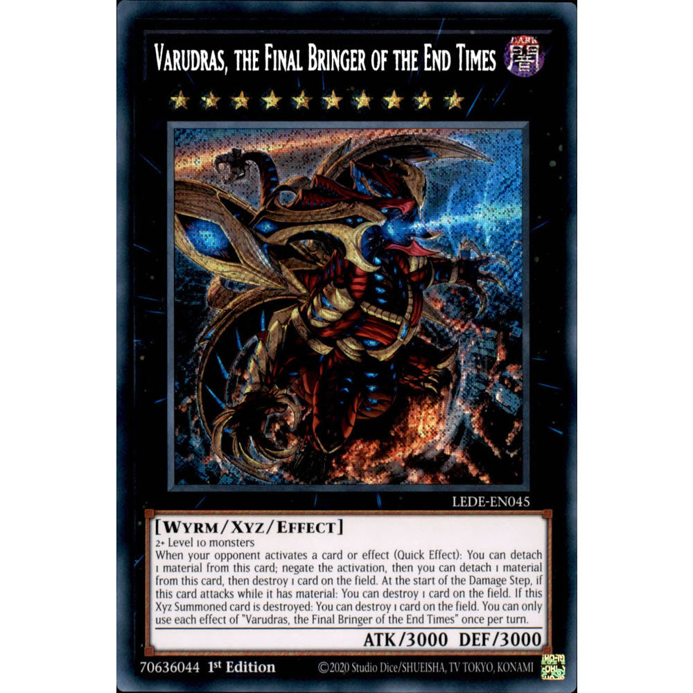 Varudras, the Final Bringer of the End Times LEDE-EN045 Yu-Gi-Oh! Card from the Legacy of Destruction Set