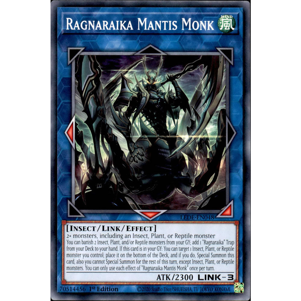 Ragnaraika Mantis Monk LEDE-EN048 Yu-Gi-Oh! Card from the Legacy of Destruction Set