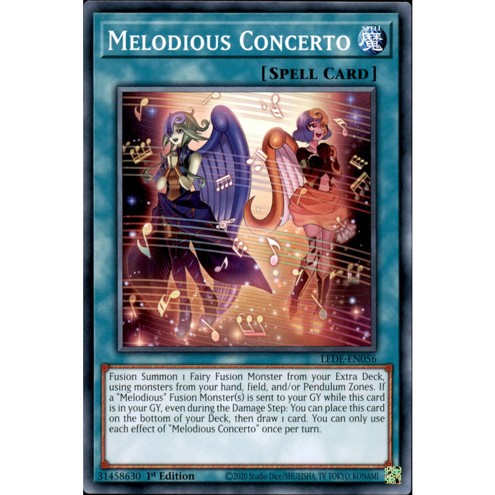 Melodious Concerto LEDE-EN056 Yu-Gi-Oh! Card from the Legacy of Destruction Set