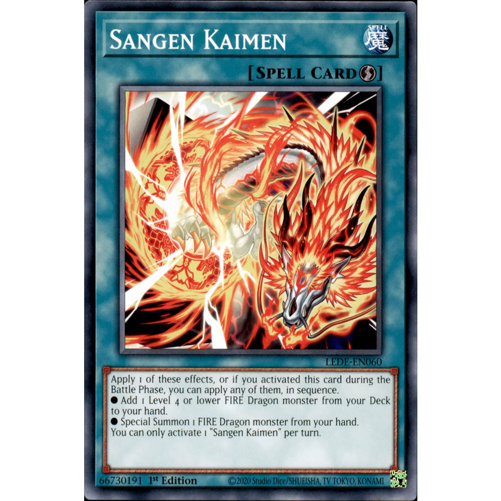 Sangen Kaimen LEDE-EN060 Yu-Gi-Oh! Card from the Legacy of Destruction Set