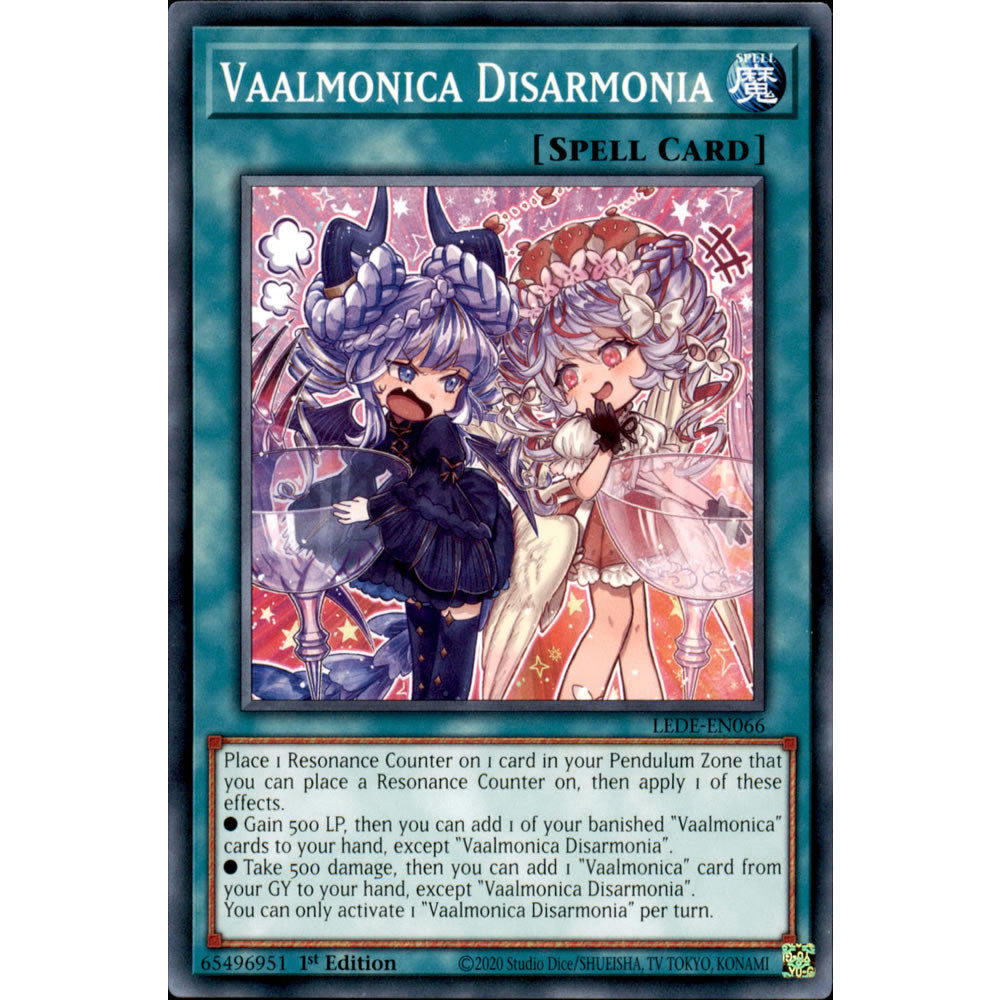 Vaalmonica Disarmonia LEDE-EN066 Yu-Gi-Oh! Card from the Legacy of Destruction Set