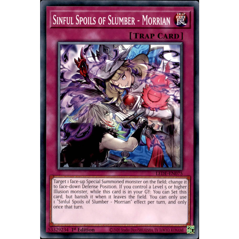 Sinful Spoils of Slumber - Morrian LEDE-EN075 Yu-Gi-Oh! Card from the Legacy of Destruction Set
