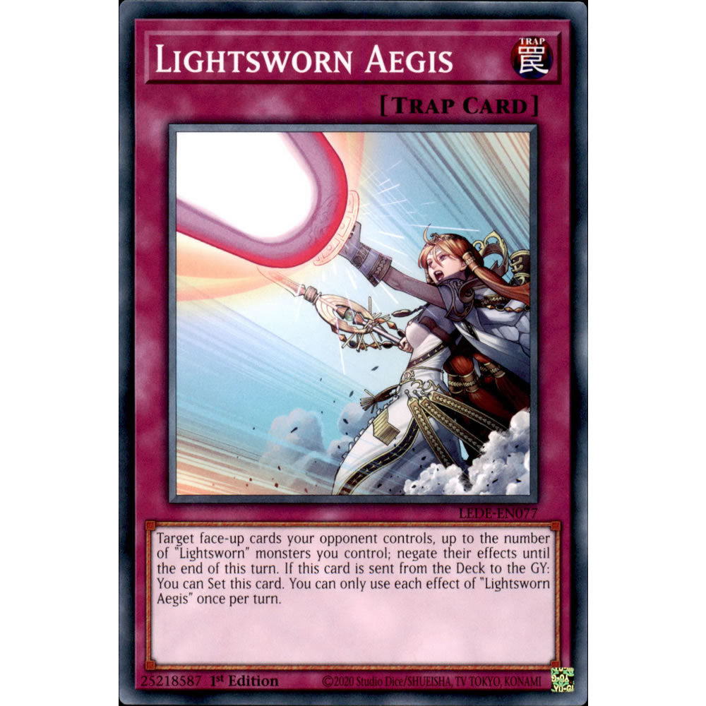 Lightsworn Aegis LEDE-EN077 Yu-Gi-Oh! Card from the Legacy of Destruction Set