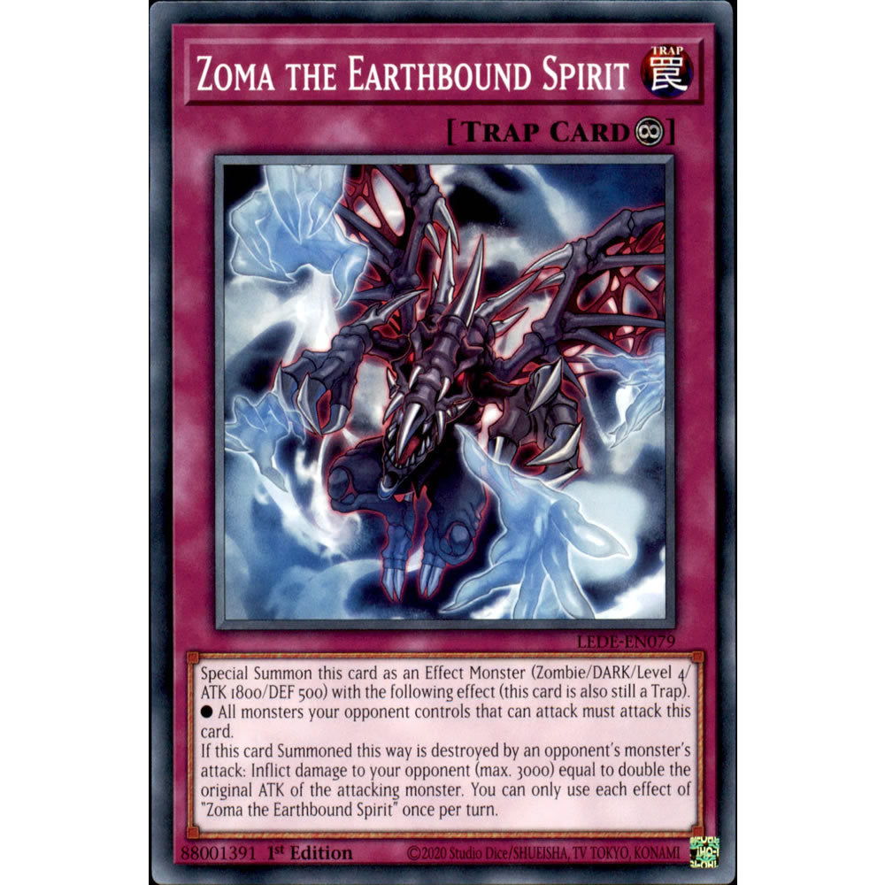 Zoma the Earthbound Spirit LEDE-EN079 Yu-Gi-Oh! Card from the Legacy of Destruction Set