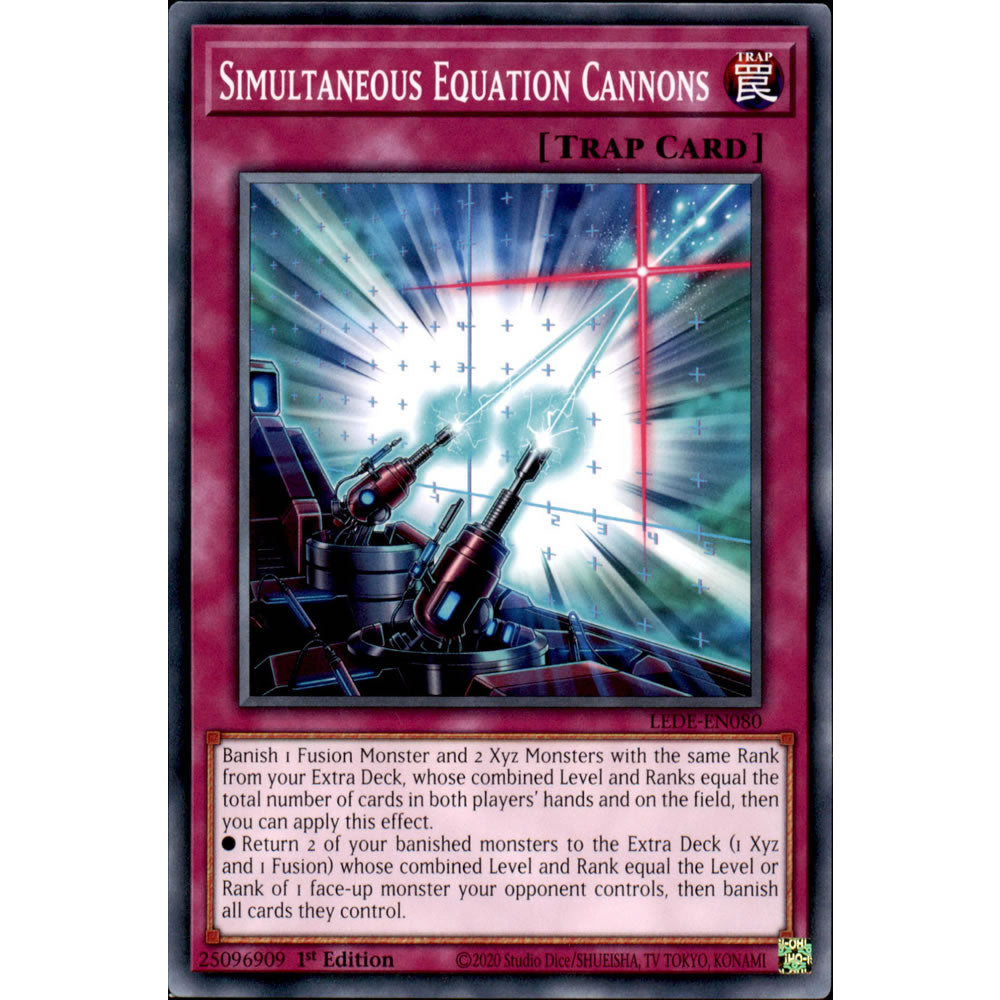 Simultaneous Equation Cannons LEDE-EN080 Yu-Gi-Oh! Card from the Legacy of Destruction Set