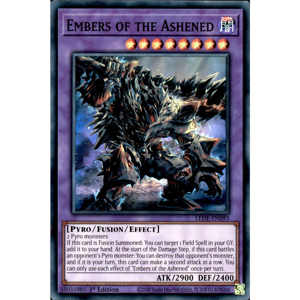 Embers of the Ashened LEDE-EN093 Yu-Gi-Oh! Card from the Legacy of Destruction Set