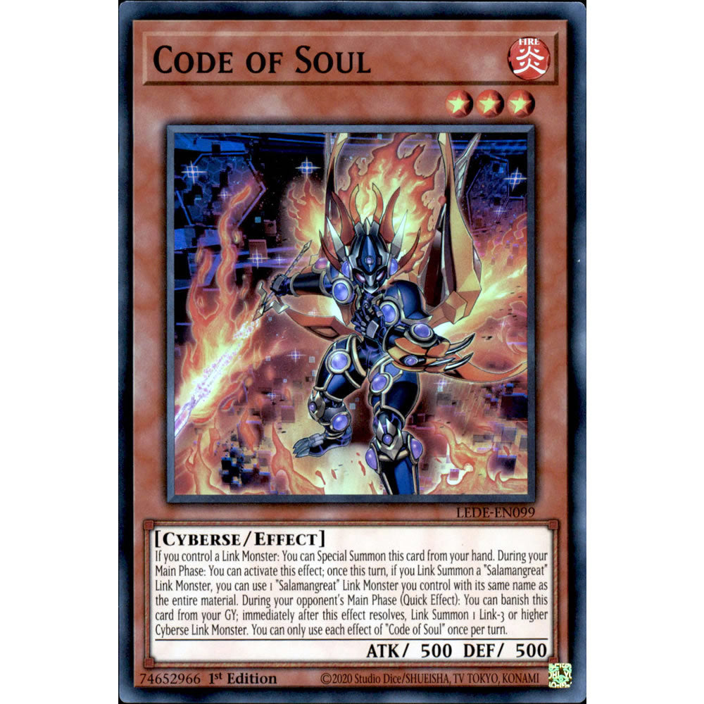 Code of Soul LEDE-EN099 Yu-Gi-Oh! Card from the Legacy of Destruction Set