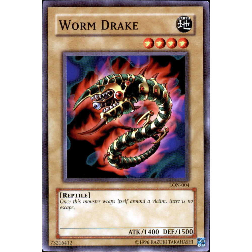 Worm Drake LON-004 Yu-Gi-Oh! Card from the Labyrinth of Nightmare Set