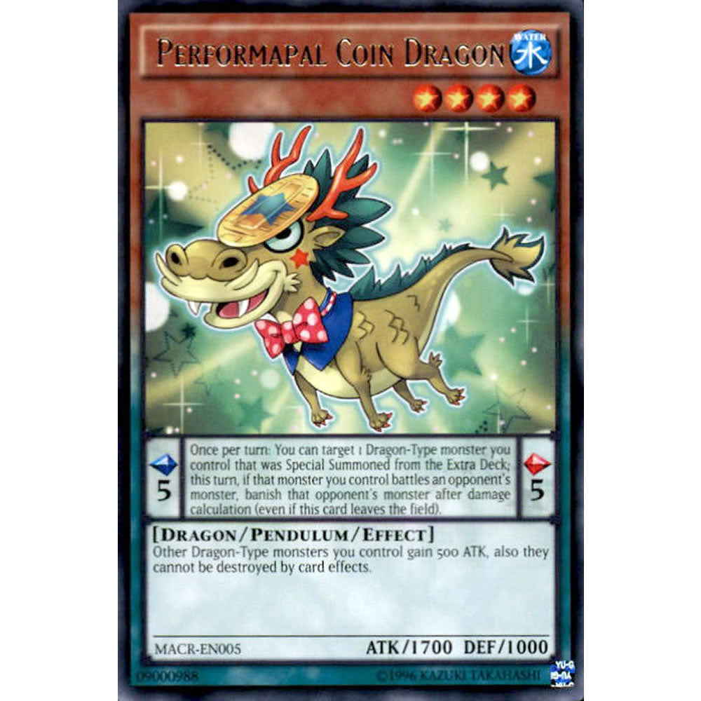 Performapal Coin Dragon MACR-EN005 Yu-Gi-Oh! Card from the Maximum Crisis Set