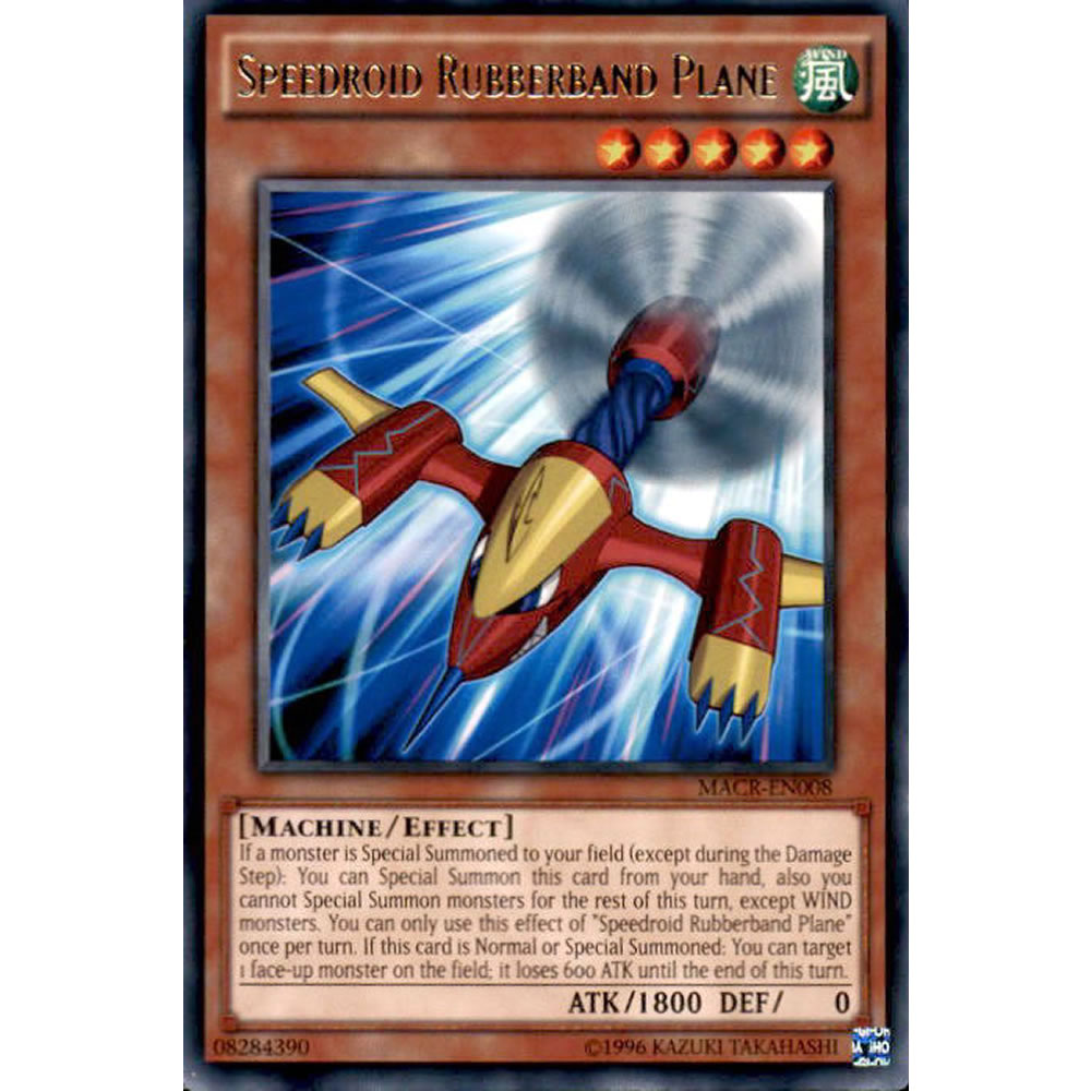 Speedroid Rubberband Plane MACR-EN008 Yu-Gi-Oh! Card from the Maximum Crisis Set