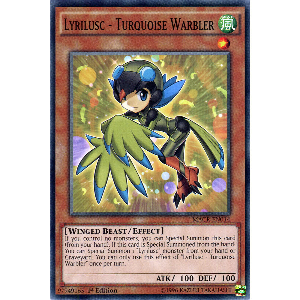 Lyrilusc - Turquoise Warbler MACR-EN014 Yu-Gi-Oh! Card from the Maximum Crisis Set