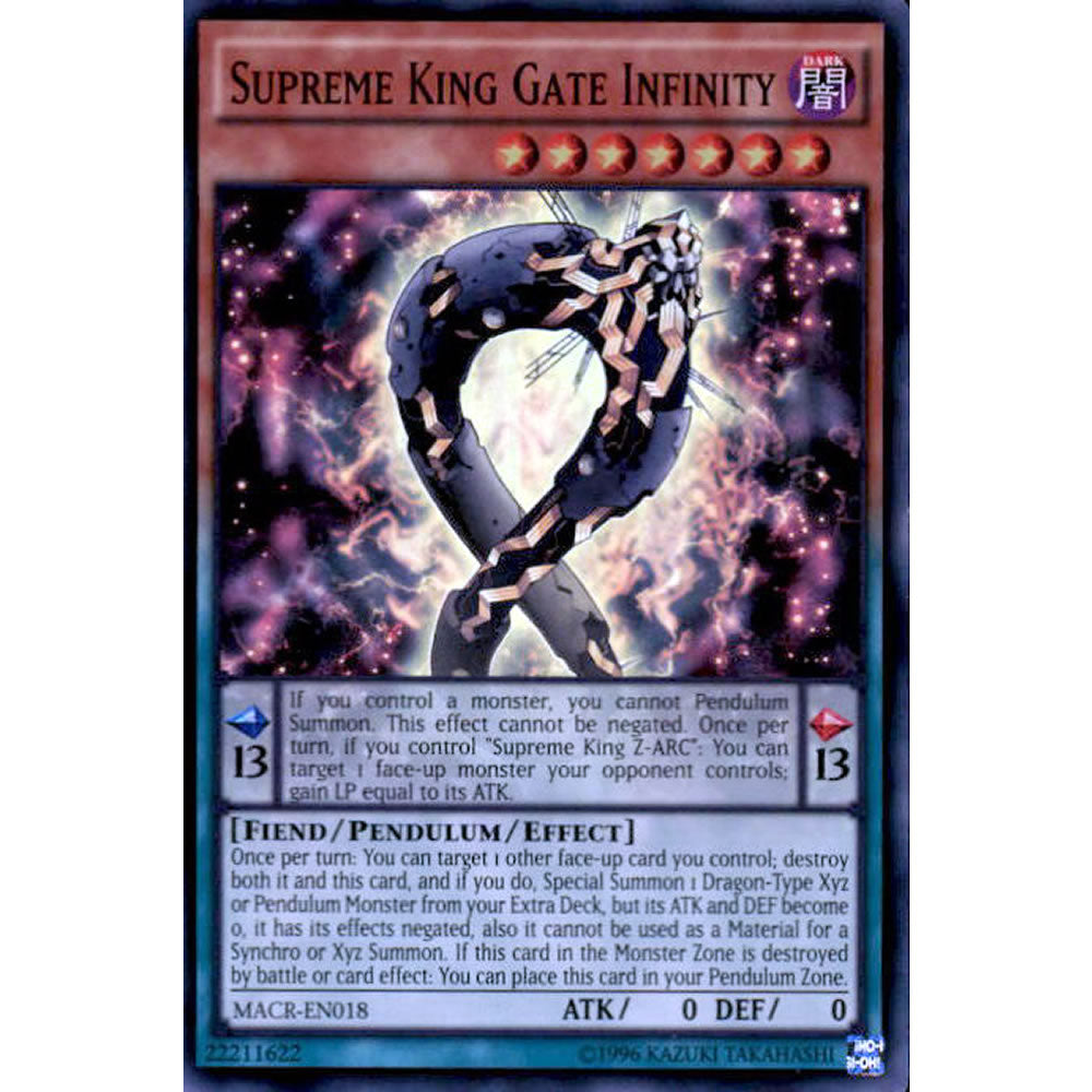 Supreme King Gate Infinity MACR-EN018 Yu-Gi-Oh! Card from the Maximum Crisis Set