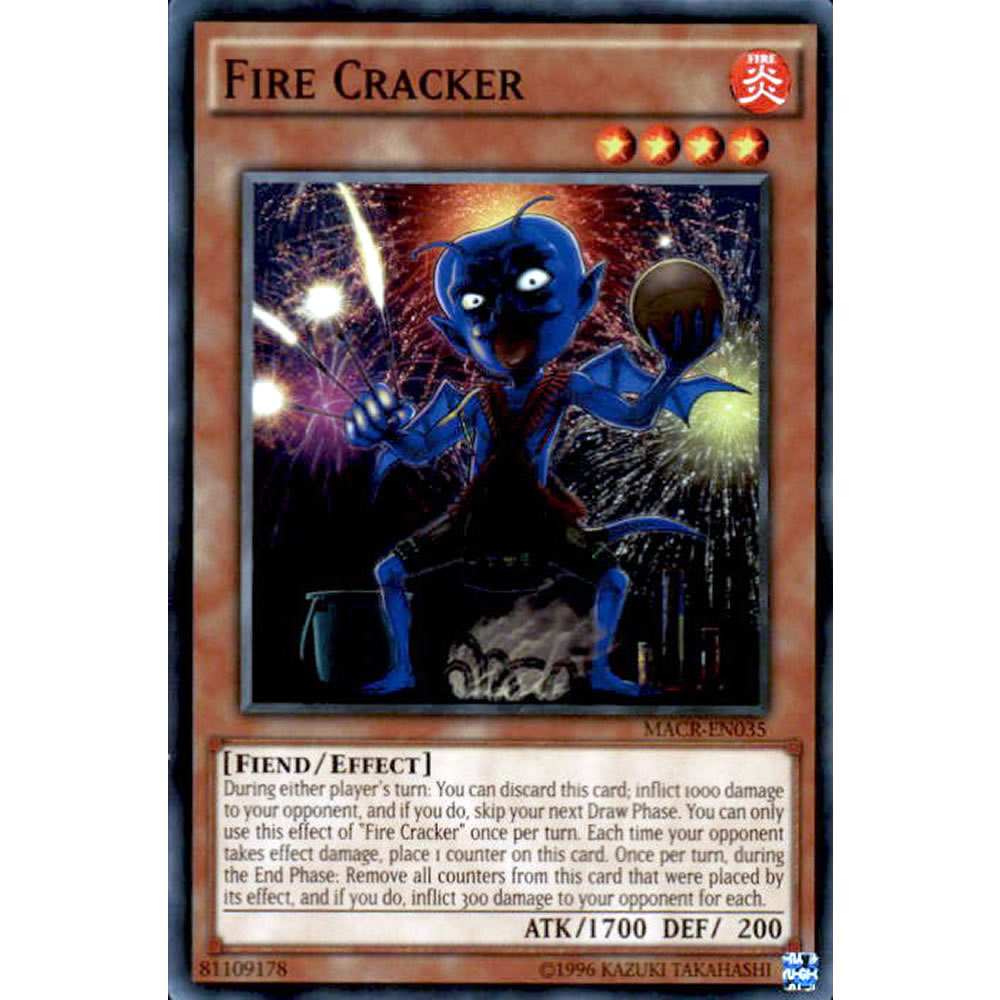 Fire Cracker MACR-EN035 Yu-Gi-Oh! Card from the Maximum Crisis Set