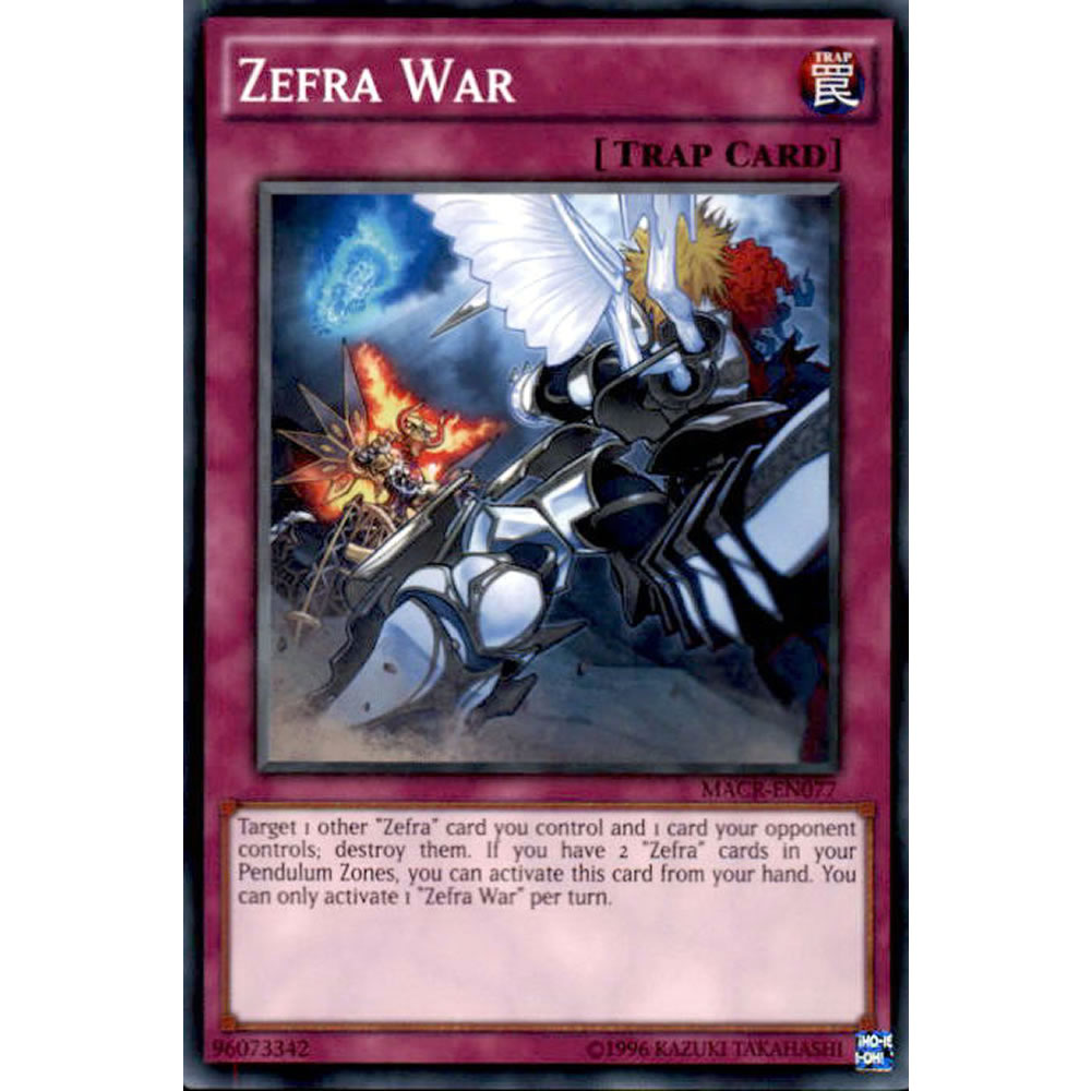 Zefra War MACR-EN077 Yu-Gi-Oh! Card from the Maximum Crisis Set