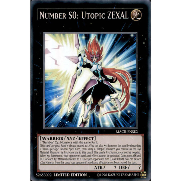Number S0: Utopic ZEXAL MACR-ENSE2 Yu-Gi-Oh! Card