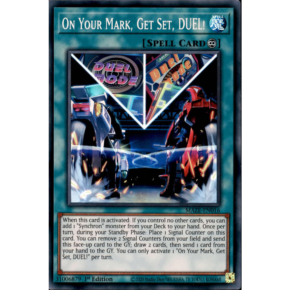 On Your Mark, Get Set, DUEL! MAZE-EN016 Yu-Gi-Oh! Card from the Maze of Memories Set