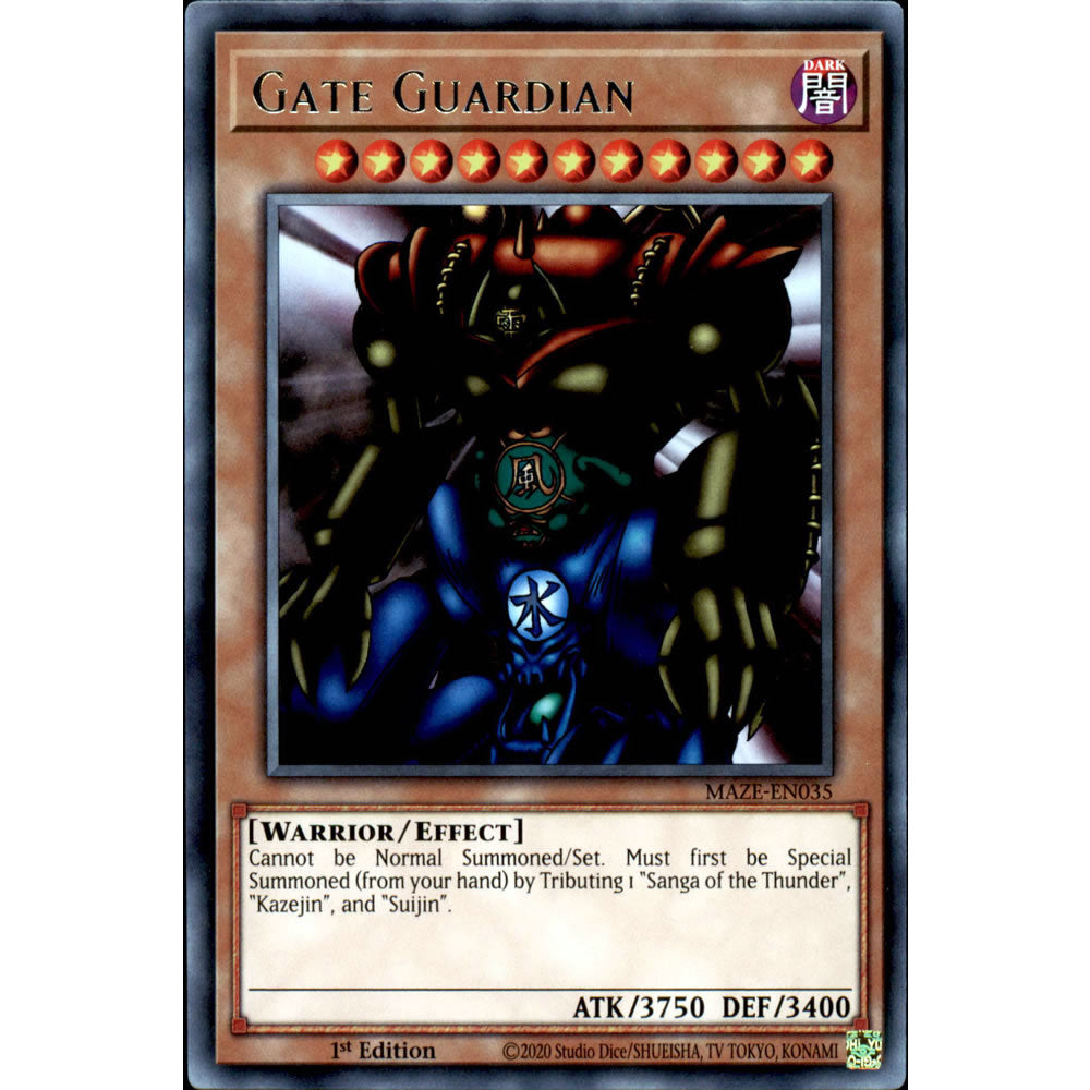 Gate Guardian MAZE-EN035 Yu-Gi-Oh! Card from the Maze of Memories Set