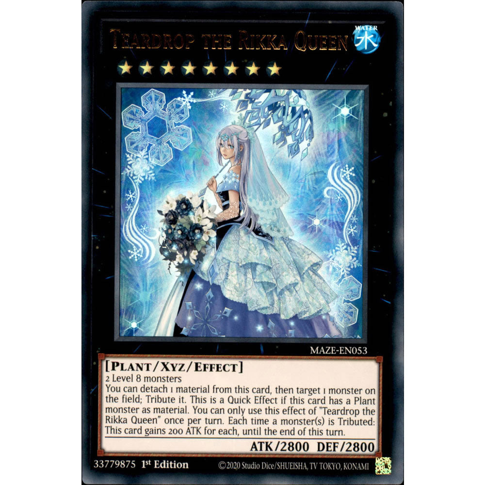Teardrop the Rikka Queen MAZE-EN053 Yu-Gi-Oh! Card from the Maze of Memories Set