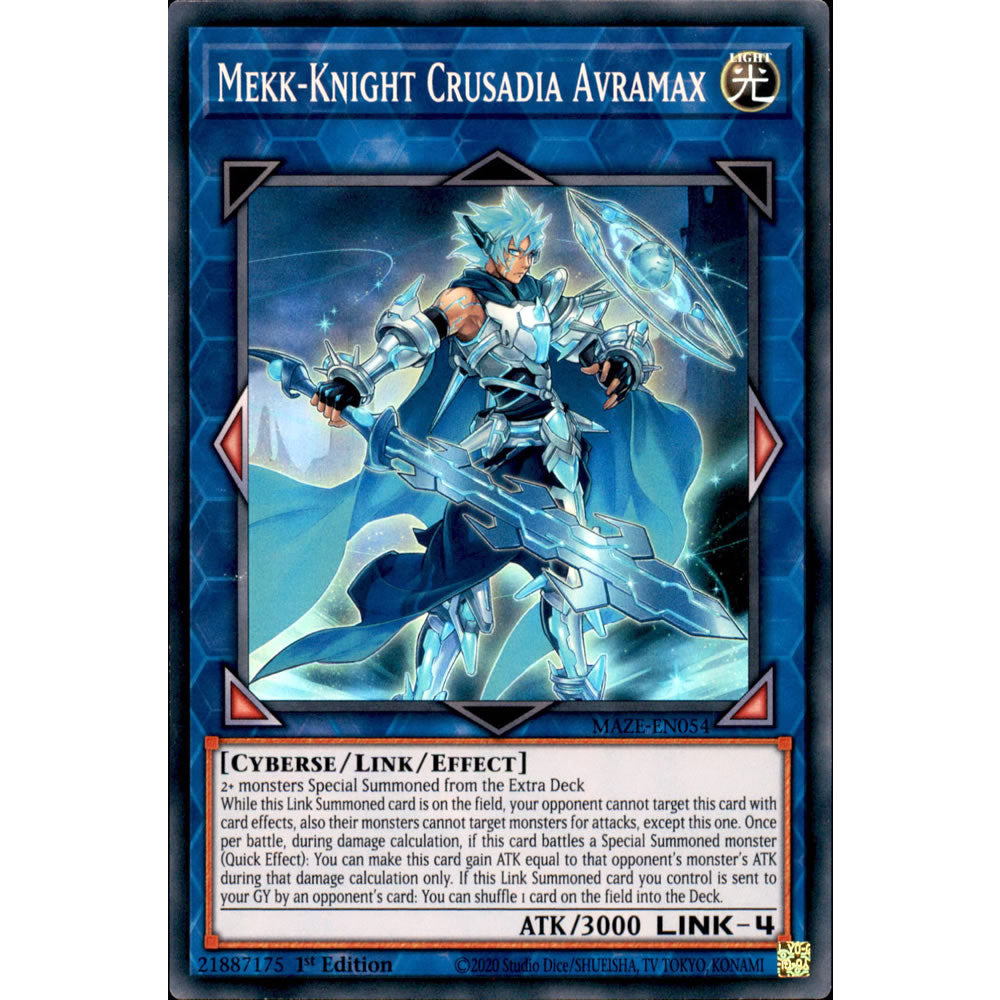 Mekk-Knight Crusadia Avramax MAZE-EN054 Yu-Gi-Oh! Card from the Maze of Memories Set