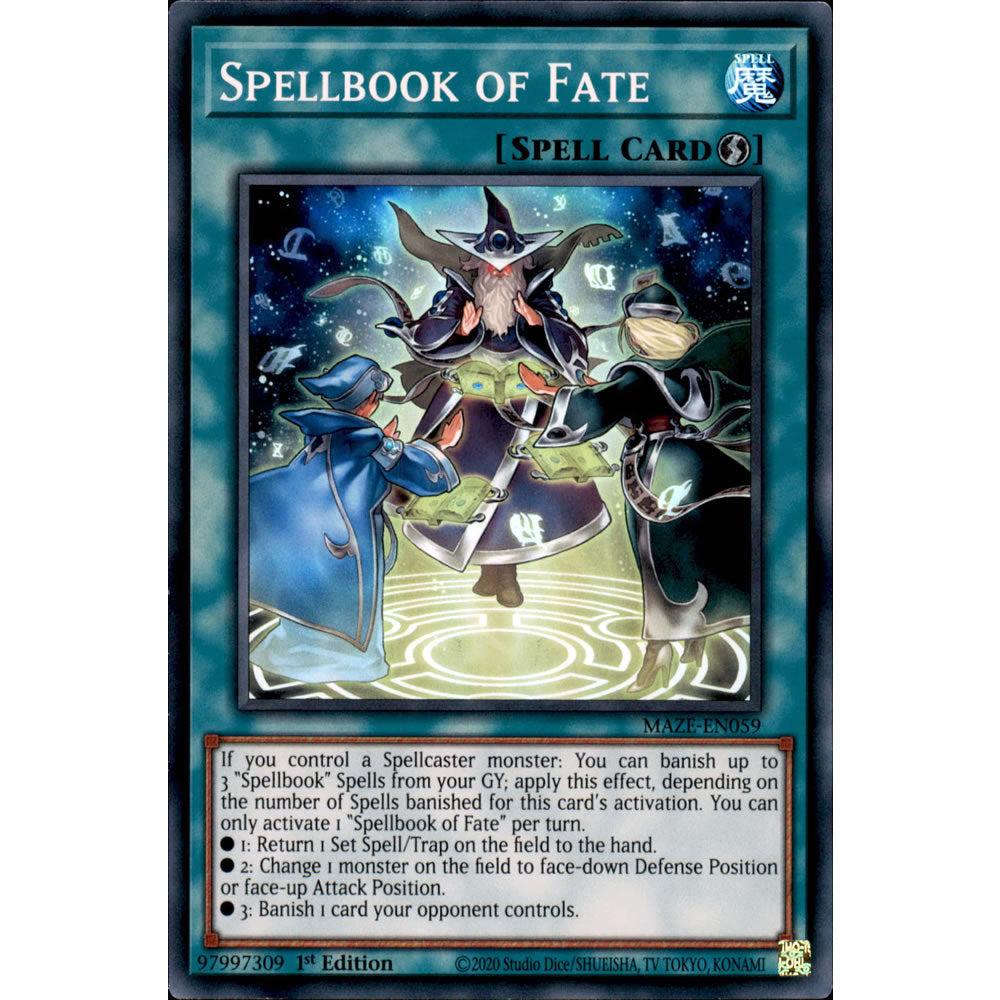 Spellbook of Fate MAZE-EN059 Yu-Gi-Oh! Card from the Maze of Memories Set