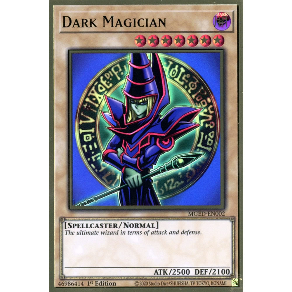 Dark Magician (alternate art) MGED-EN002 Yu-Gi-Oh! Card from the Maximum Gold: El Dorado Set