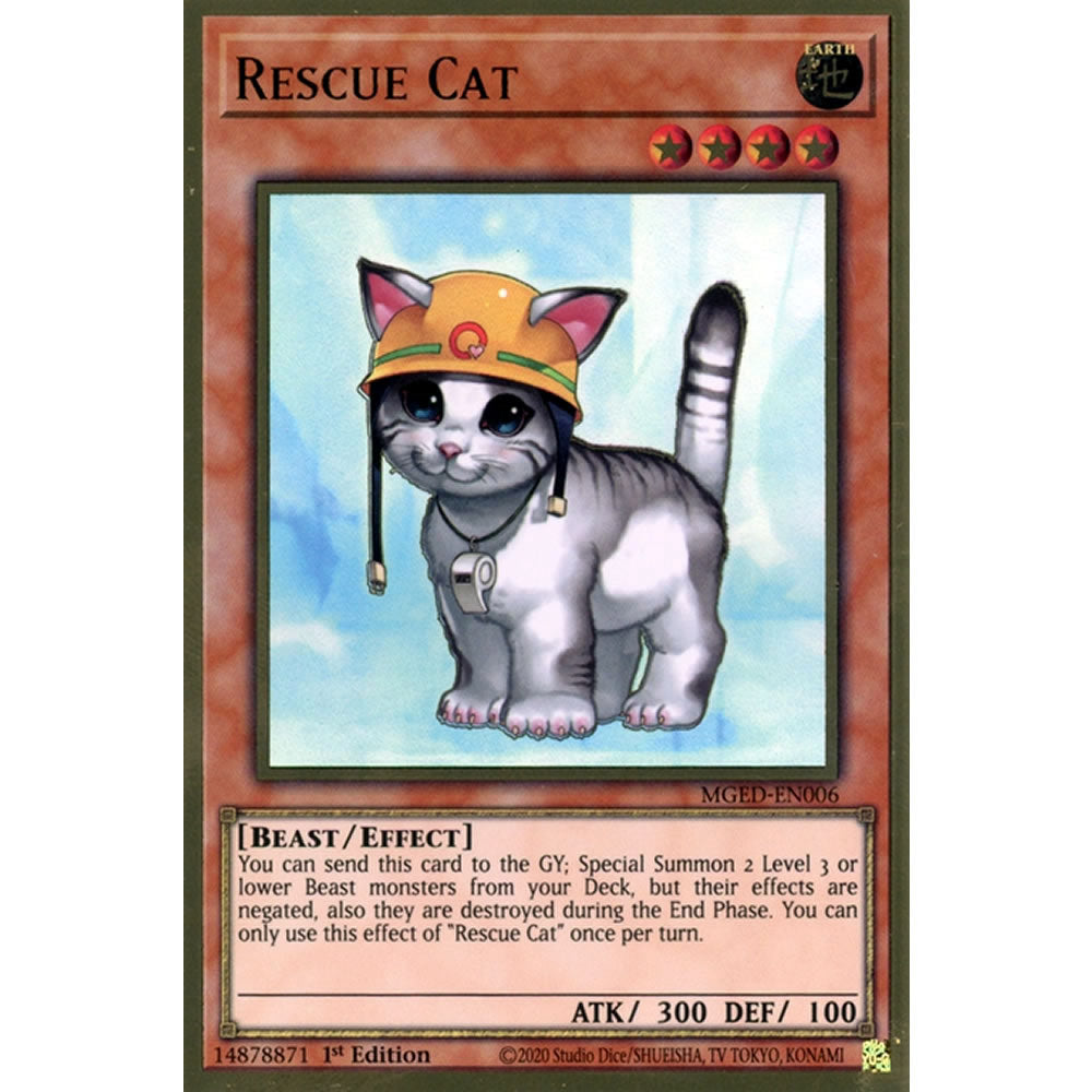 Rescue Cat MGED-EN006 Yu-Gi-Oh! Card from the Maximum Gold: El Dorado Set