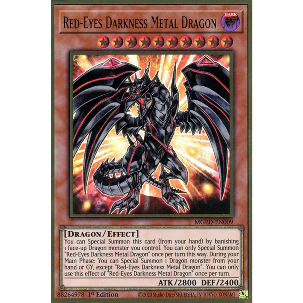 Red-Eyes Darkness Metal Dragon MGED-EN009 Yu-Gi-Oh! Card from the Maximum Gold: El Dorado Set