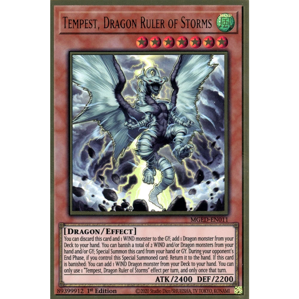 Tempest, Dragon Ruler of Storms MGED-EN011 Yu-Gi-Oh! Card from the Maximum Gold: El Dorado Set