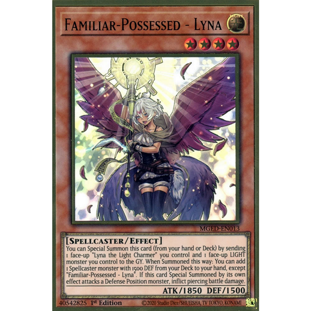 Familiar-Possessed - Lyna (alternate art) MGED-EN013 Yu-Gi-Oh! Card from the Maximum Gold: El Dorado Set