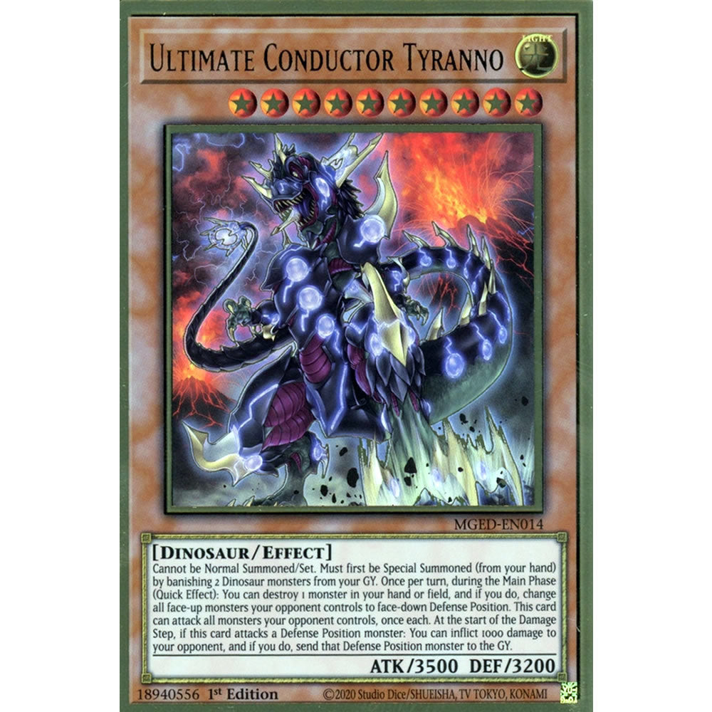 Ultimate Conductor Tyranno MGED-EN014 Yu-Gi-Oh! Card from the Maximum Gold: El Dorado Set