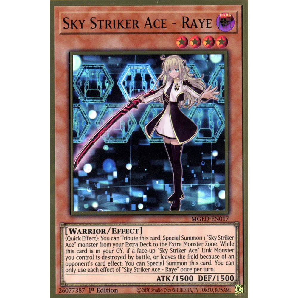 Sky Striker Ace - Raye MGED-EN017 Yu-Gi-Oh! Card from the Maximum Gold: El Dorado Set