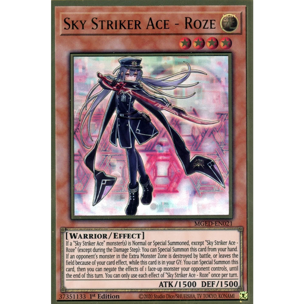 Sky Striker Ace - Roze MGED-EN021 Yu-Gi-Oh! Card from the Maximum Gold: El Dorado Set