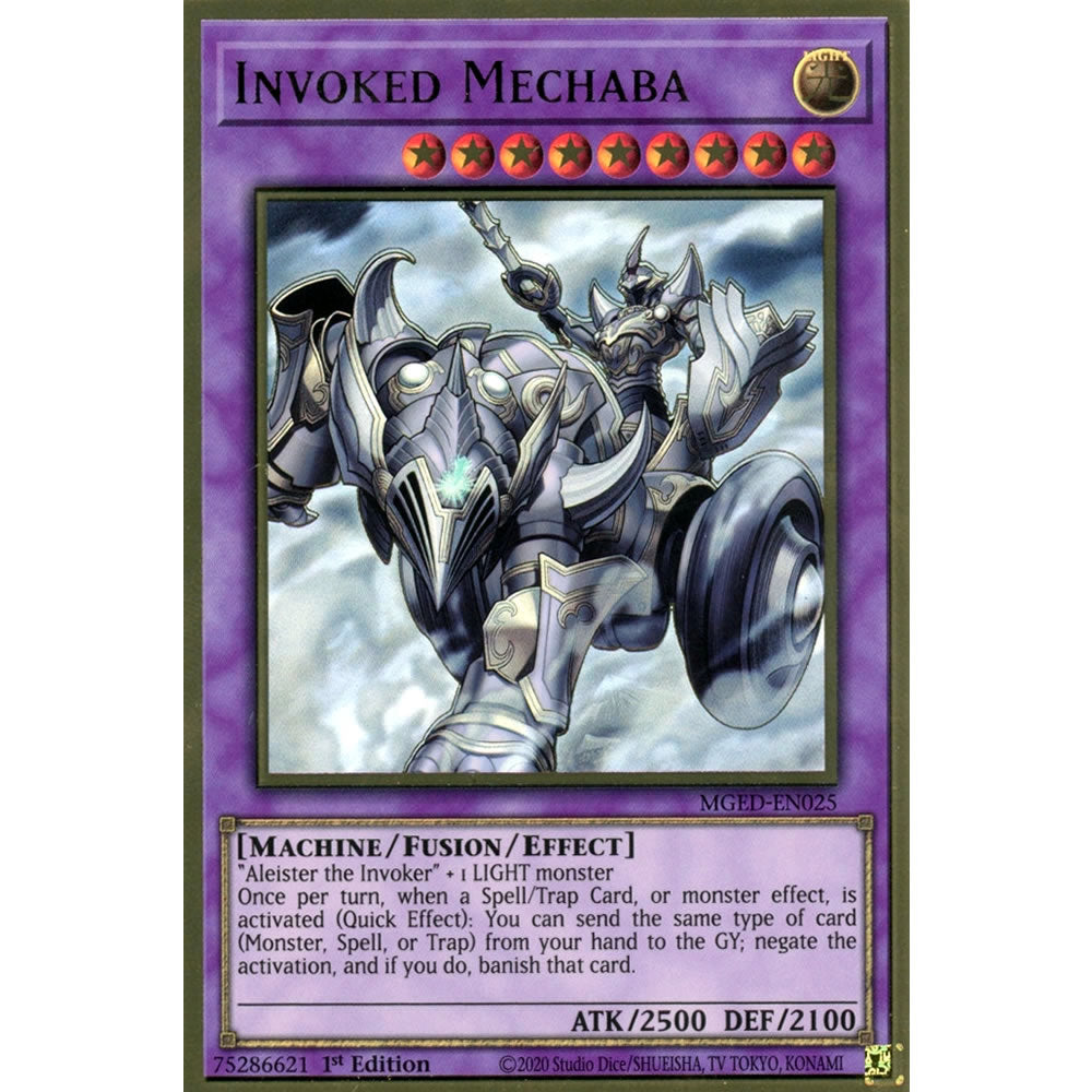 Invoked Mechaba MGED-EN025 Yu-Gi-Oh! Card from the Maximum Gold: El Dorado Set