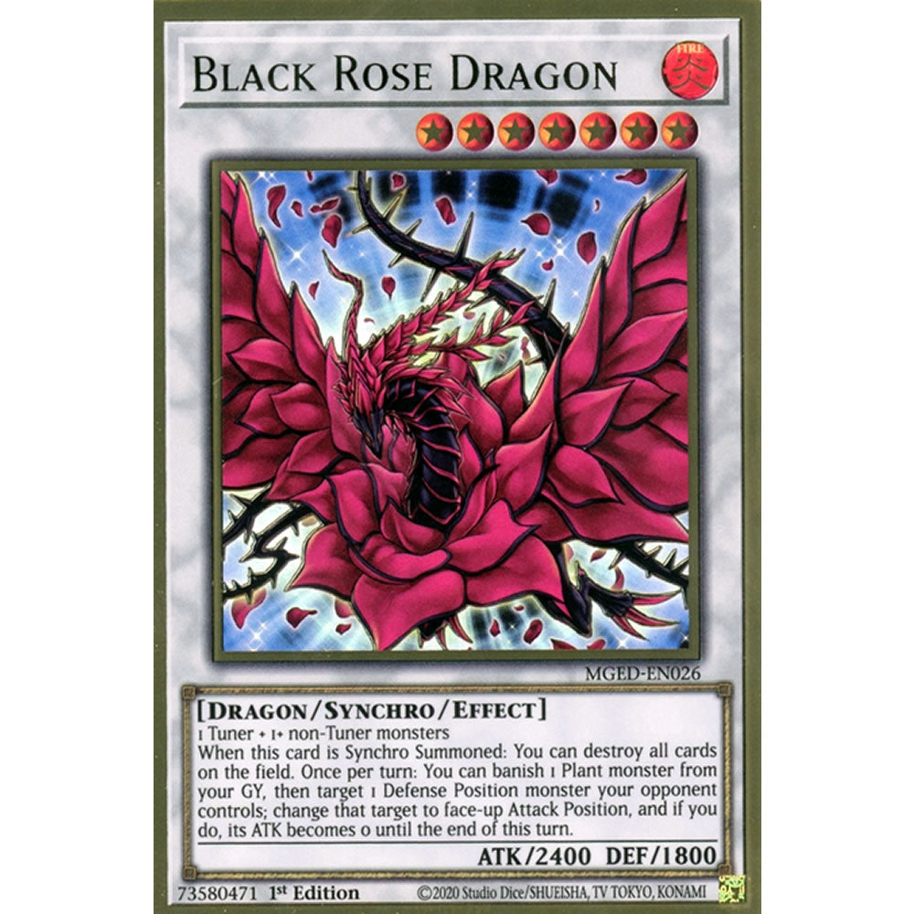 Black Rose Dragon MGED-EN026 Yu-Gi-Oh! Card from the Maximum Gold: El Dorado Set