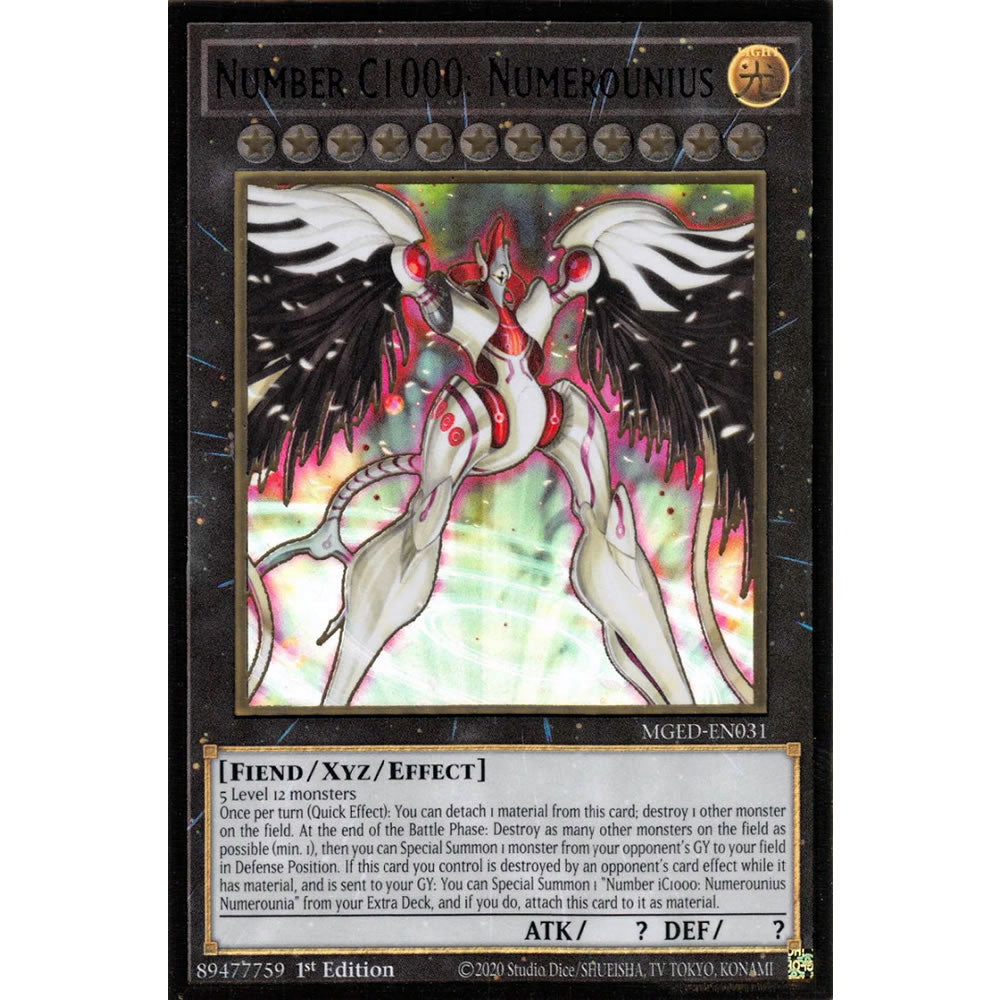 Number C1000: Numerounius MGED-EN031 Yu-Gi-Oh! Card from the Maximum Gold: El Dorado Set