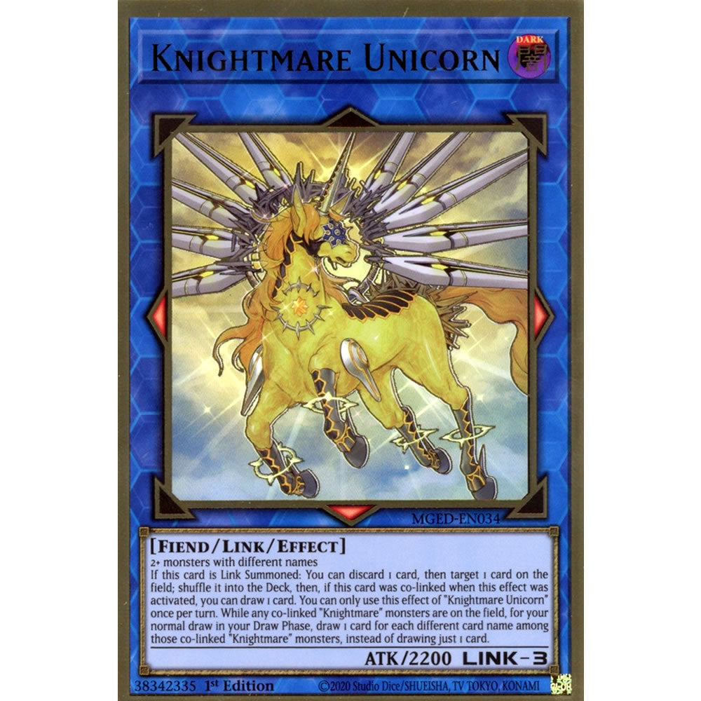 Knightmare Unicorn MGED-EN034 Yu-Gi-Oh! Card from the Maximum Gold: El Dorado Set
