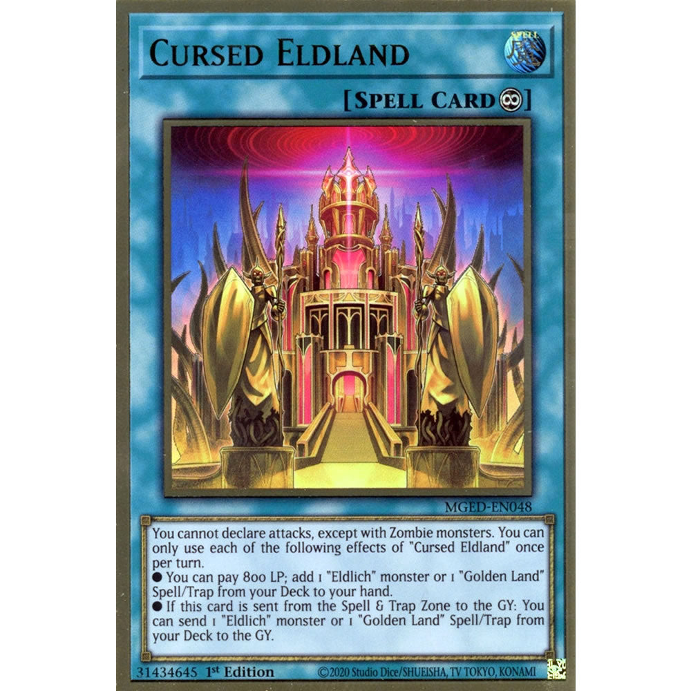Cursed Eldland MGED-EN048 Yu-Gi-Oh! Card from the Maximum Gold: El Dorado Set