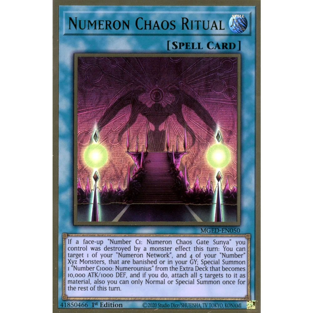 Numeron Chaos Ritual MGED-EN050 Yu-Gi-Oh! Card from the Maximum Gold: El Dorado Set
