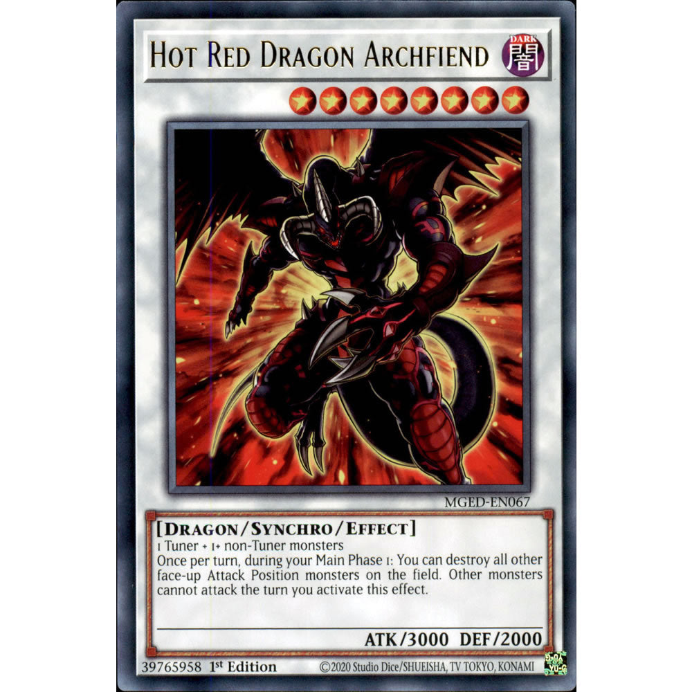 Hot Red Dragon Archfiend MGED-EN067 Yu-Gi-Oh! Card from the Maximum Gold: El Dorado Set