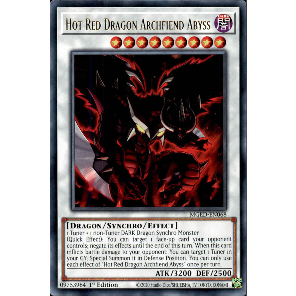 Hot Red Dragon Archfiend Abyss MGED-EN068 Yu-Gi-Oh! Card from the Maximum Gold: El Dorado Set