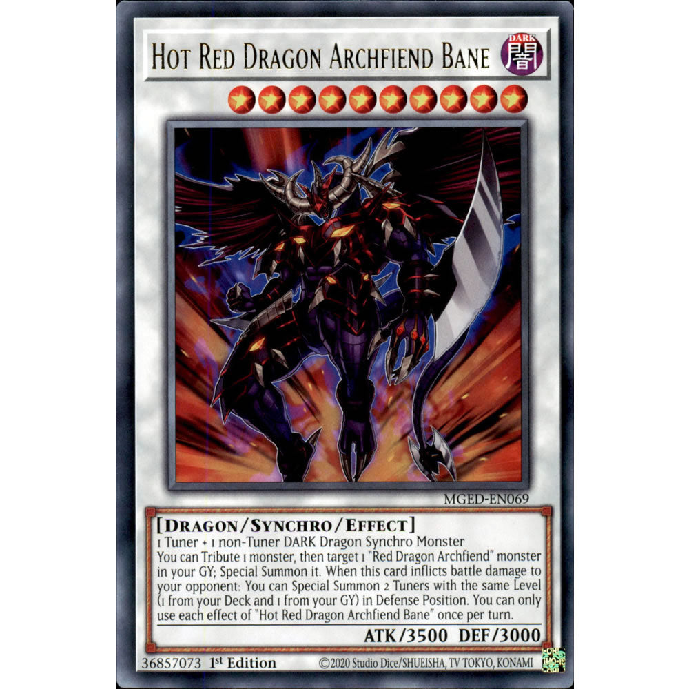 Hot Red Dragon Archfiend Bane MGED-EN069 Yu-Gi-Oh! Card from the Maximum Gold: El Dorado Set